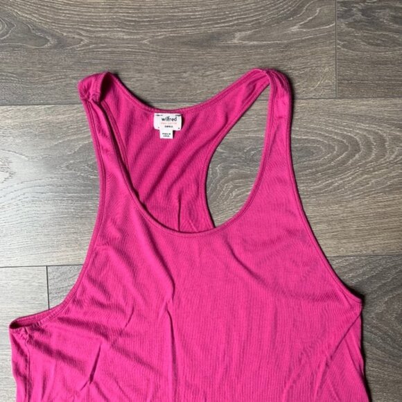 Aritzia Wilfred Tank Top sleeveless Racerback Pima Cotton Pink Size Small - Picture 6 of 15